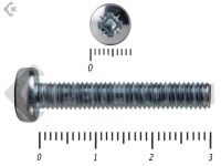 Винт полуцилиндрическая головка,цинк DIN7985 5х 30 (4500шт)