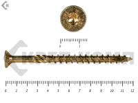 Саморезы Конструкционные, потай Torx, желтый цинк   8.0х120 мм (100 шт) 