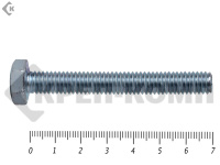 Болт полная резьба, цинк DIN933 6х 70 пр.5,8 (20шт)