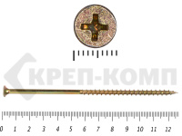 Саморез жёлтый цинк PH-2, по дереву 4,8х127 (1500шт)