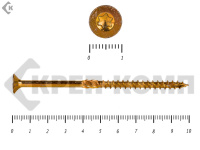 Саморезы Конструкционные, потай Torx, желтый цинк   5.0х100 мм (100 шт) 