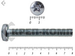 Винт полуцилиндрическая головка,цинк DIN7985 8х 80 (700шт) – фото