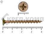 Саморез жёлтый цинк PH-2, по дереву 3,5х41 Фасовка (500шт) – фото
