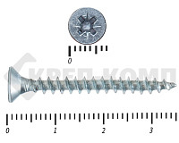 Саморез белый цинк POZY 3,5х35 (12000шт)