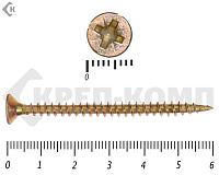 Саморез желтый цинк POZY 4,5х60 Фасовка (300шт)