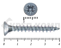 Саморез белый цинк POZY 4,5х40 (7000шт)