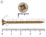 Саморез желтый цинк POZY 3,5х45 (6000шт) – фото
